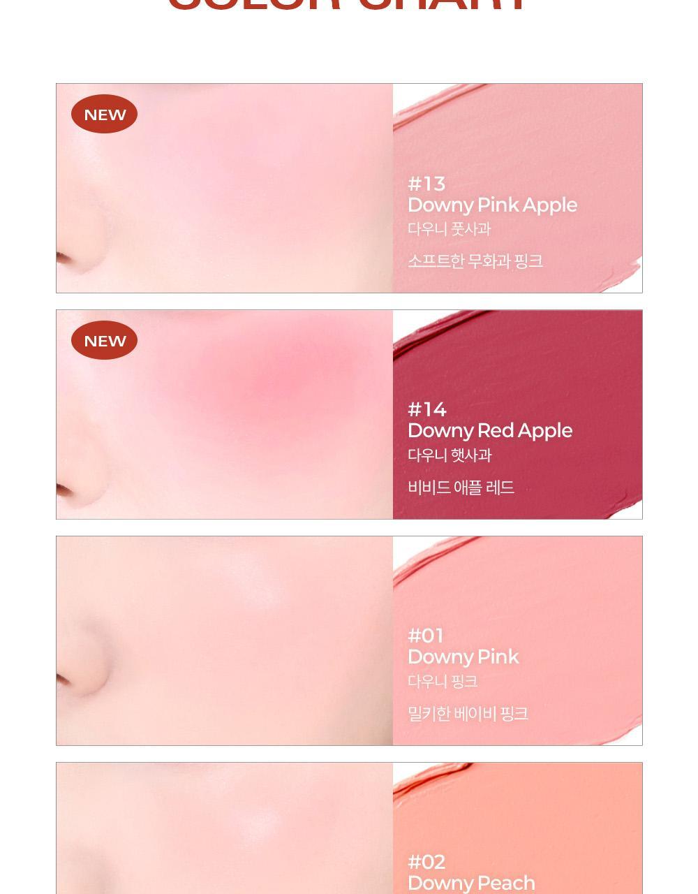 韓國 \🌹New Color!/ GlowPick🏆 BBIA Ready To Wear Downy Cheek 啞光單色胭脂膏(#01-14)- 14色選擇