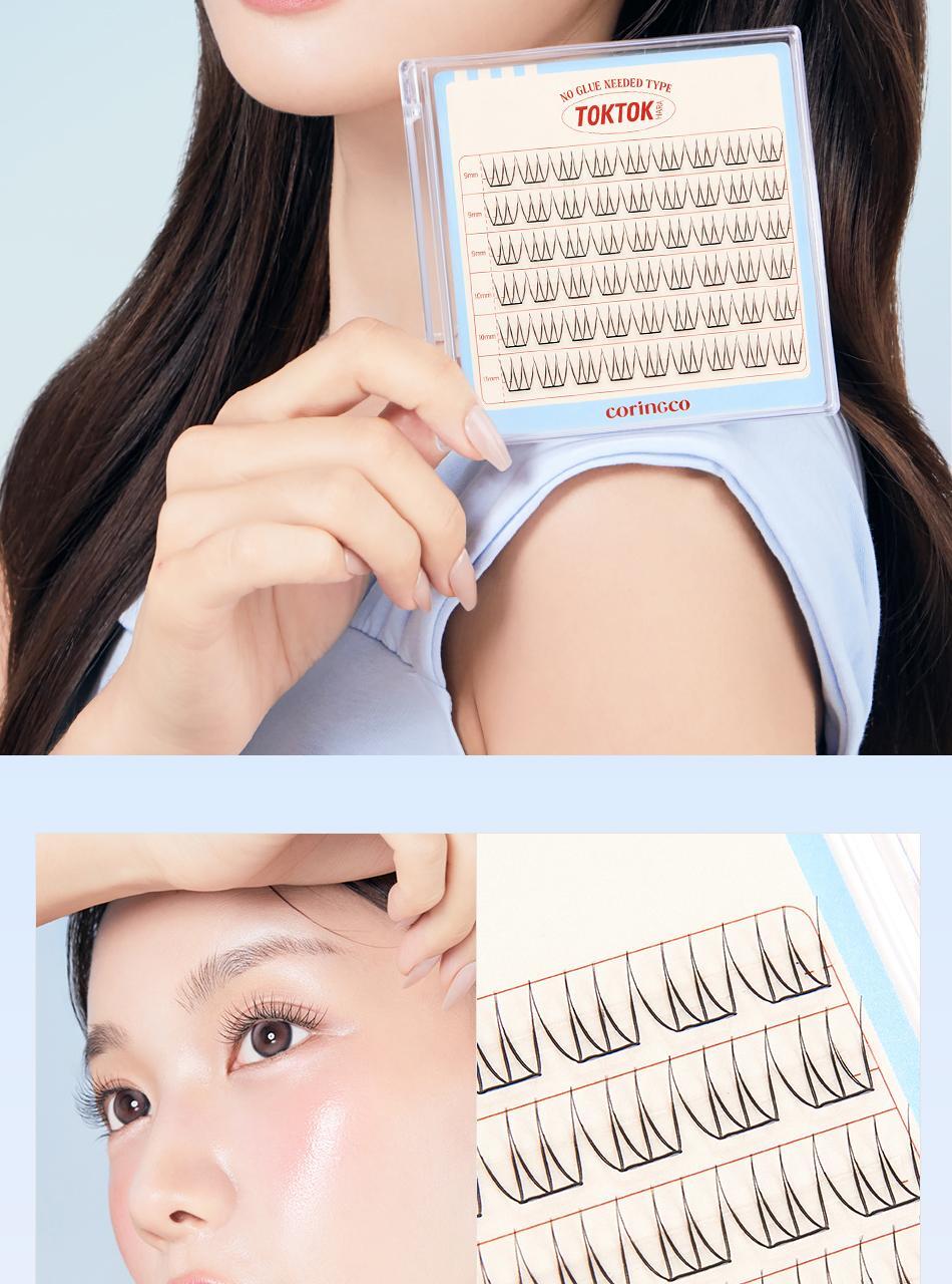 一撕即貼～韓國 OY 熱賣🏆 Coringco TokTok Hara No Glue Eyelash 免膠超薄假睫毛 - 多種款式選擇