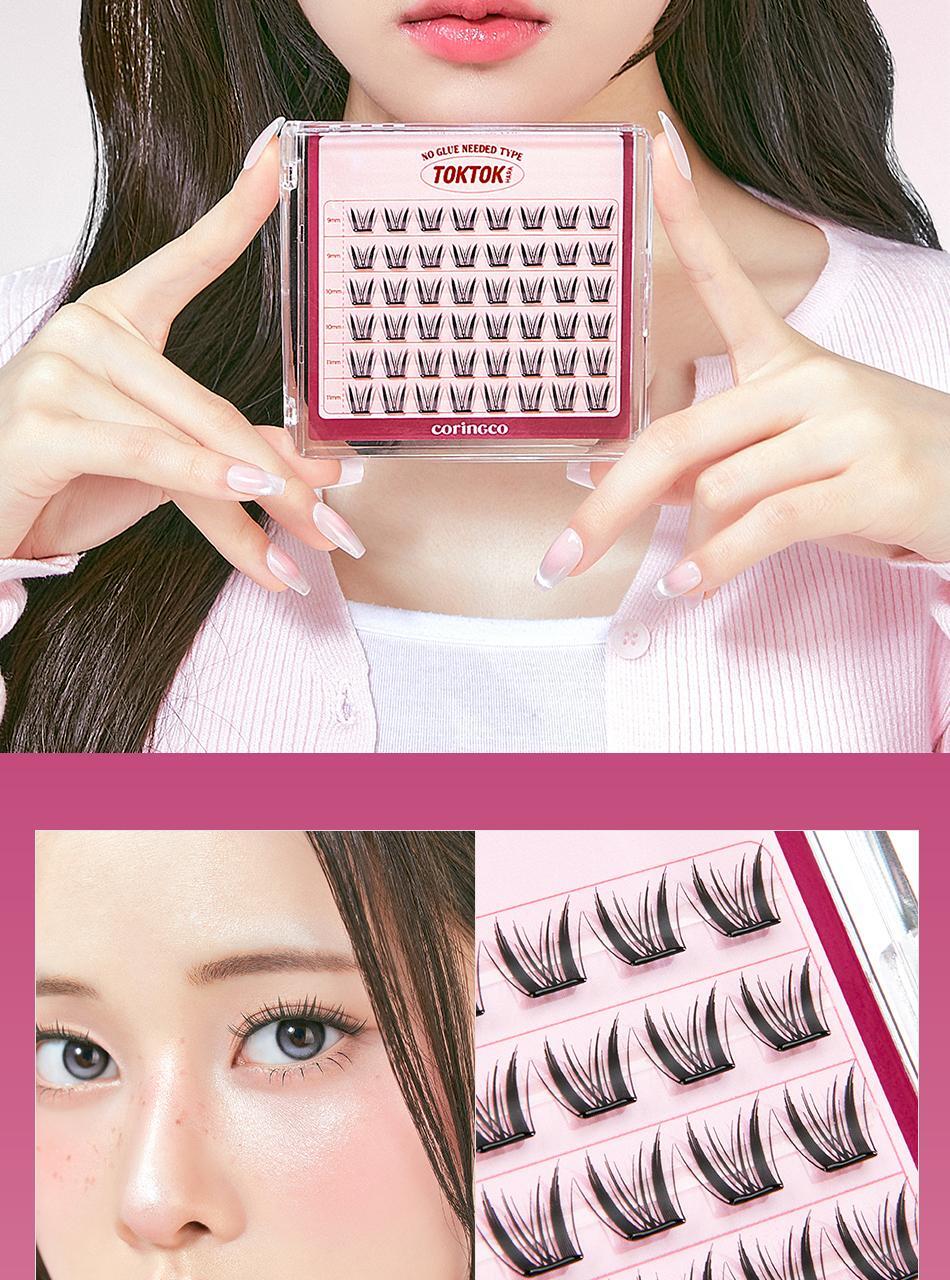 一撕即貼～韓國 OY 熱賣🏆 Coringco TokTok Hara No Glue Eyelash 免膠超薄假睫毛 - 多種款式選擇