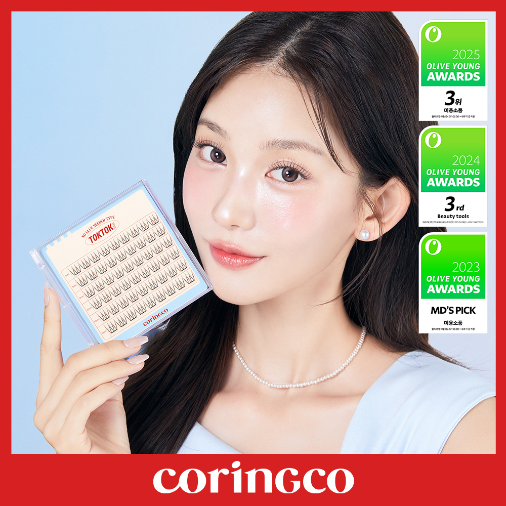 一撕即貼～韓國 OY 熱賣🏆 Coringco TokTok Hara No Glue Eyelash 免膠超薄假睫毛 - 多種款式選擇