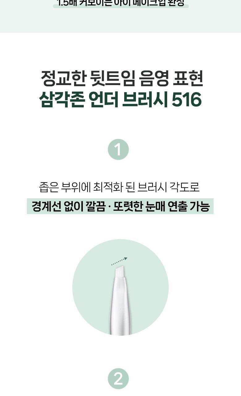 開眼卧蠶掃SET～韓國 Fillimilli Eye Definition Brush Duo #516 + 517 開眼頭眼下暈染臥蠶細節眼妝掃具套裝 - 一套2支