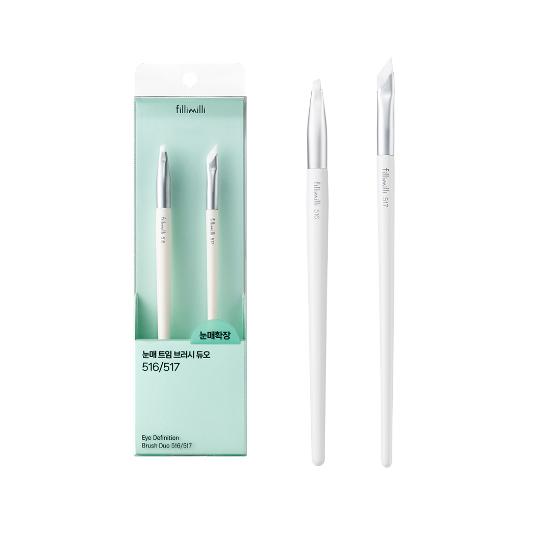 開眼卧蠶掃SET～韓國 Fillimilli Eye Definition Brush Duo #516 + 517 開眼頭眼下暈染臥蠶細節眼妝掃具套裝 - 一套2支