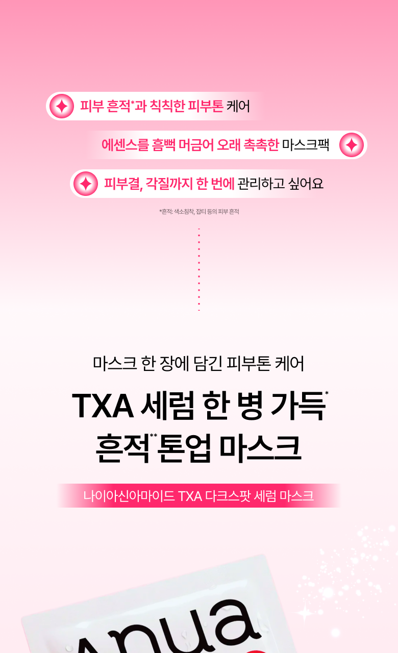 【優惠5+1 Set 5送1片】韓國 ANUA Nacinamide + TXA Serum Mask 維B3菸鹼醯胺＋TXA 傳明酸美白淡瑕精華面膜