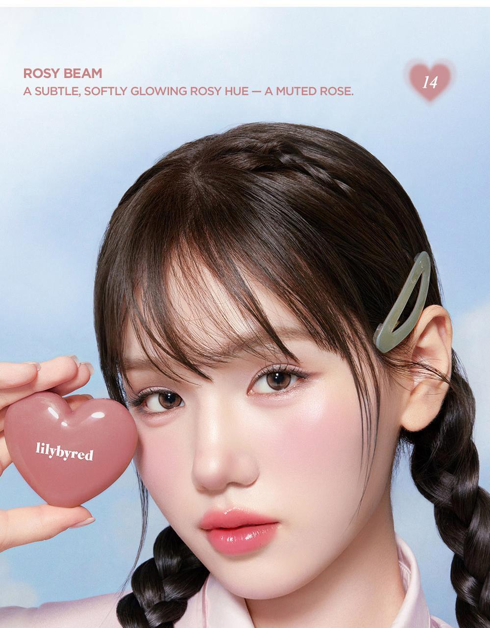 最新#17,18色入送迷你胭脂液！修飾黑眼圈～GlowPick 🏆~ 韓國 Lilybyred Luv Beam Cheek Balm 皇牌心心胭脂膏(#01-18) - 多色選擇