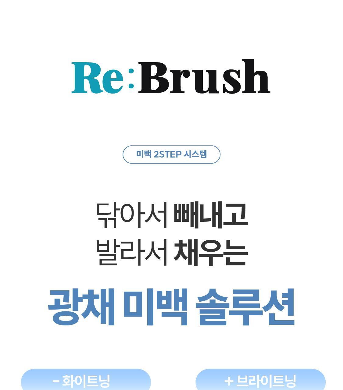 韓國 ReBrush Shine Whitening 高濃度美白牙齒2件套 (Whitening Toothpaste 美白牙膏 80g + Brightening Intense 強化亮白精華 40g)