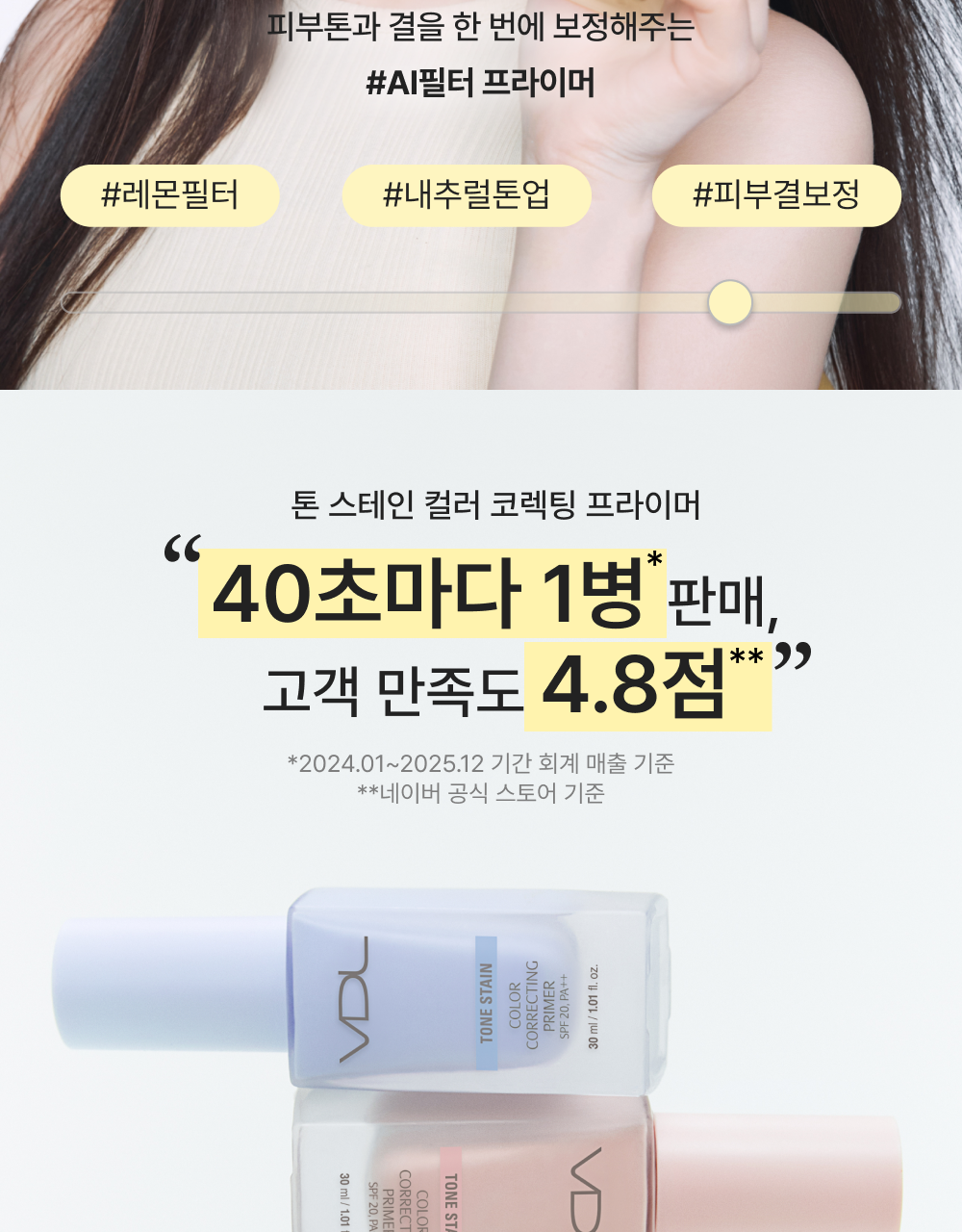 妝前校正天花板【OY套裝送刮刀棒連收納套】最新版GlowPick🏆~韓國 VDL Tone Stain Color Correcting Primer Set (+Triangular Spatula) 皇牌色彩濾鏡校正妝前乳 SPF20+ PA++ - 5色選擇