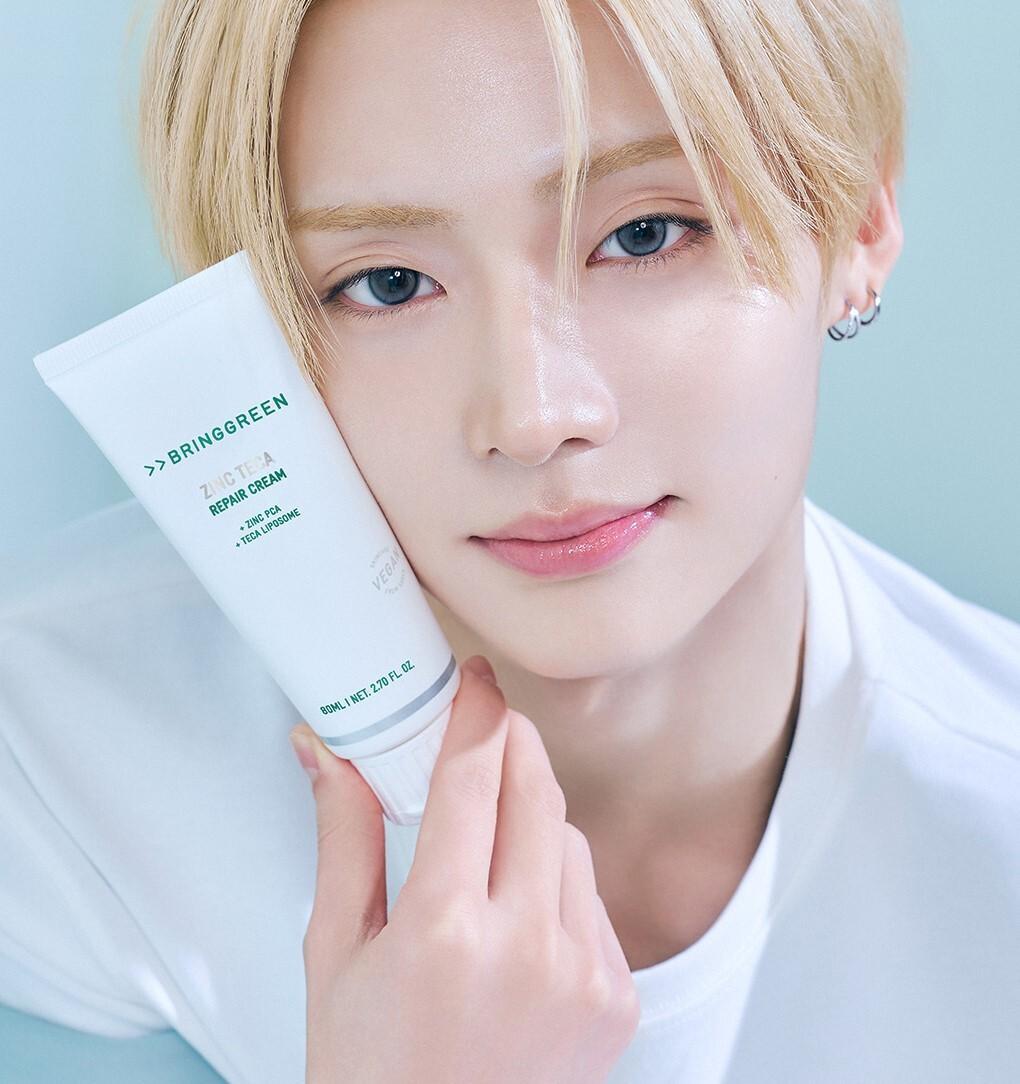 抗痘淡印~韓國 Bring Green Zinc Teca Repair Cream 鋅PCA X TECA 脂質體積雪草鎮靜修復袪痘面霜 - 80ml