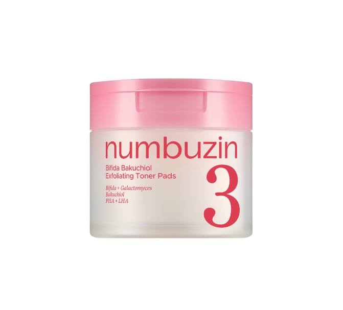 韓國 numbuzin No.3 Bifida Bakuchiol Exfoliating Toner Pads 3號酵母×補骨脂酚溫和去角質毛孔淨化爽膚棉片 - 一盒70片裝 韓國 numbuzin No.3 Bifida Bakuchiol Exfoliating Toner Pads 3號酵母×補骨脂酚溫和去角質毛孔淨化爽膚棉片 - 一盒70片裝