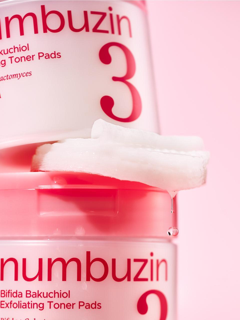 韓國 numbuzin No.3 Bifida Bakuchiol Exfoliating Toner Pads 3號酵母×補骨脂酚溫和去角質毛孔淨化爽膚棉片 - 一盒70片裝