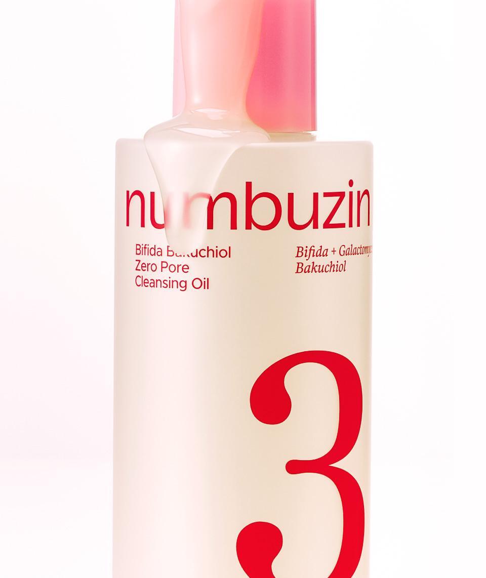 卸妝同時毛孔管理～韓國 numbuzin No.3 Bifida Bakuchiol Zero Pore Cleansing Oil 雙歧桿菌 補骨脂酚零毛孔深層卸妝油 200ml