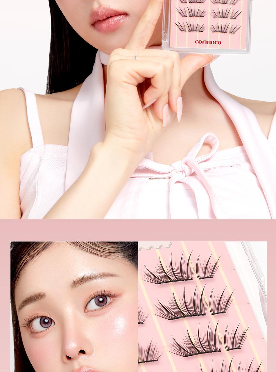 秒速完妝 兩下搞掂!韓國 Coringco TokTok Hara No Glue Half EyeLash 2代免膠2段式假睫毛(Ready/Pure/Anime) - 3款選擇