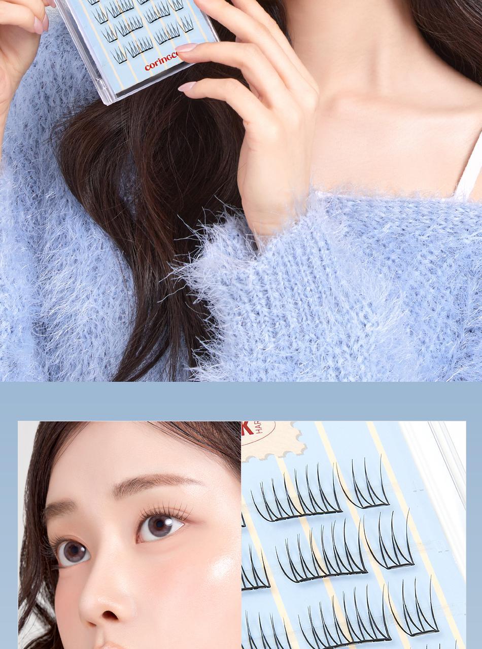 秒速完妝 兩下搞掂!韓國 Coringco TokTok Hara No Glue Half EyeLash 2代免膠2段式假睫毛(Ready/Pure/Anime) - 3款選擇