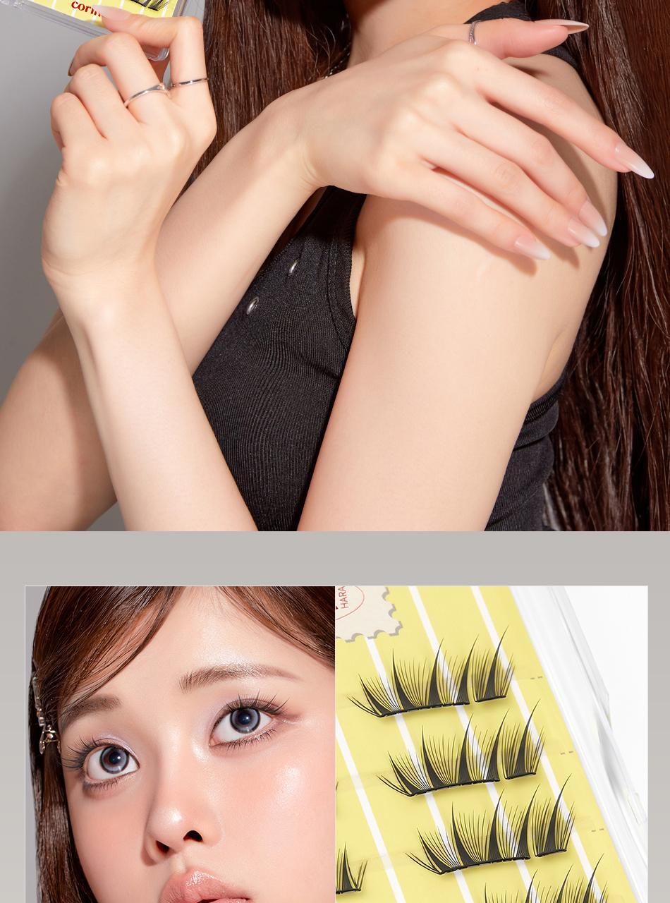 秒速完妝 兩下搞掂!韓國 Coringco TokTok Hara No Glue Half EyeLash 2代免膠2段式假睫毛(Ready/Pure/Anime) - 3款選擇