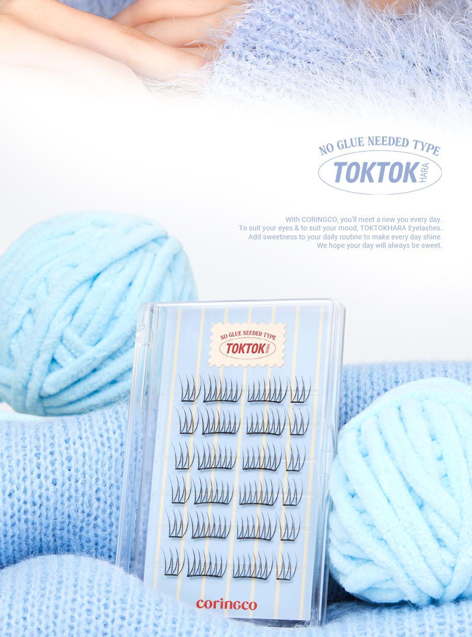 秒速完妝 兩下搞掂!韓國 Coringco TokTok Hara No Glue Half EyeLash 2代免膠2段式假睫毛(Ready/Pure/Anime) - 3款選擇