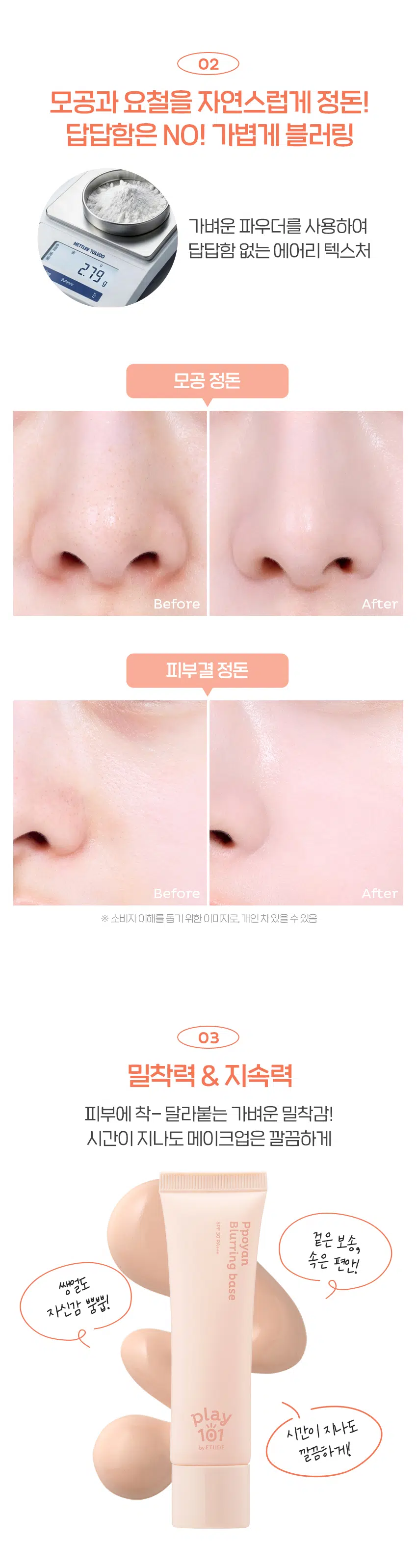 韓國DAISO好物～Play 101 by Etude Ppoyan Blurring Base Nude Base 柔焦遮毛孔X提亮X妝前乳 (Nude Base) SPF 30 PA++- 25ml