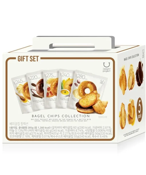 【禮品裝一盒有齊5款皇牌口味】韓國 Olive Young 🏆必買零食~Delight Project Bagel Chips 5-Variety Collection 低熱量貝果脆餅乾