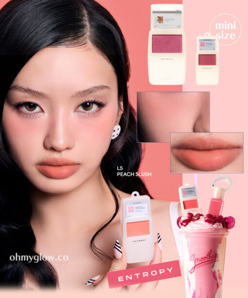 🍓夏日果汁奶昔Smoothie Edition🍓迷你MP3胭脂~ 韓國小眾品牌 Entropy Slide Up Lip & Cheek 迷你滑蓋式唇頰兩用胭脂霜(L1-L6) - 6色選擇