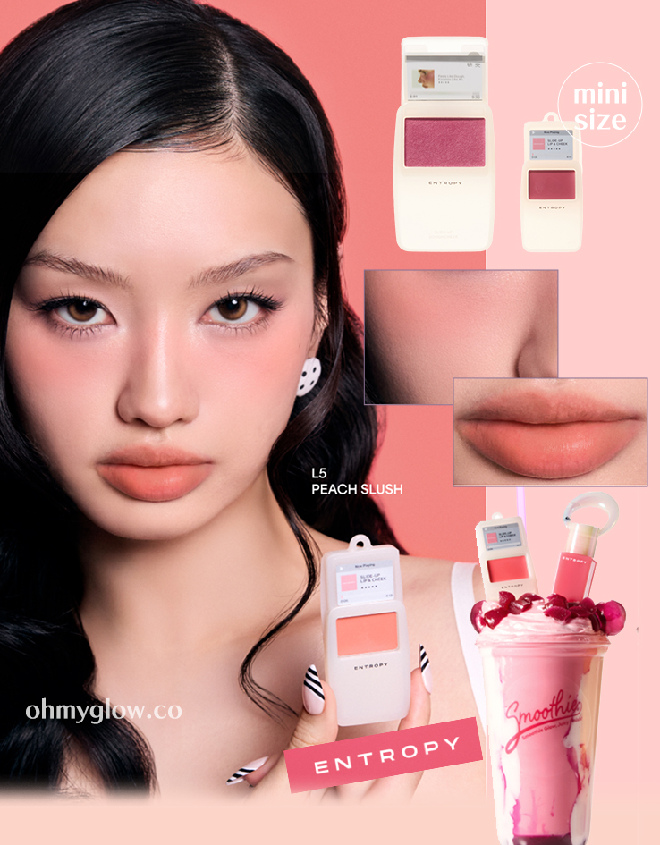🍓夏日果汁奶昔Smoothie Edition🍓迷你MP3胭脂~ 韓國小眾品牌 Entropy Slide Up Lip & Cheek 迷你滑蓋式唇頰兩用胭脂霜(L1-L6) - 6色選擇 🍓夏日果汁奶昔Smoothie Edition🍓迷你MP3胭脂~ 韓國小眾品牌 Entropy Slide Up Lip & Cheek 迷你滑蓋式唇頰兩用胭脂霜(L1-L6) - 6色選擇