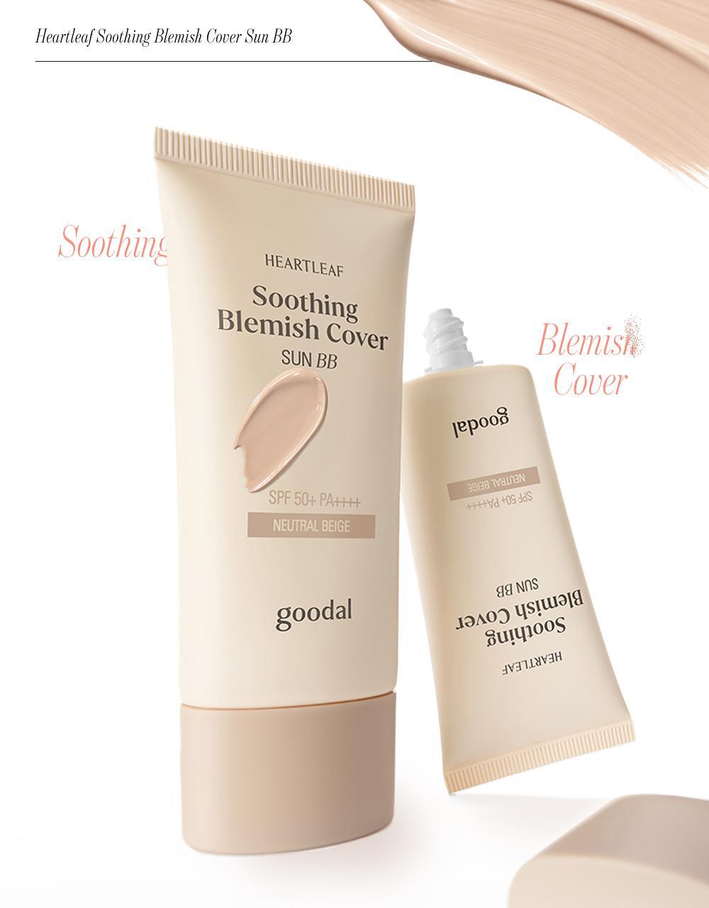 韓國 Goodal Heartleaf Soothing Blemish Cover Sun BB 魚腥草舒緩遮瑕防曬BB霜SPF50+ PA++++ #Neutral Beige