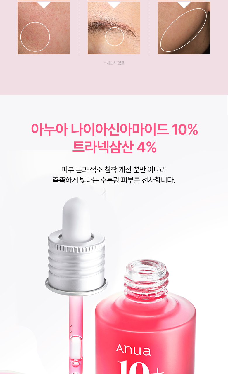 【1+1 OY優惠SET】高濃度美白成份!去瑕疵去暗沉~韓國 ANUA ❤️ Niacinamide 10% + TXA 4% Serum 粉紅熊果素4%傳明酸提亮去斑美白精華 - 30ml
