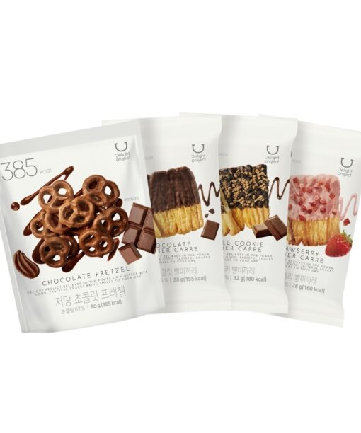 韓國OY零食～Delight Project Pretzel / Palmier Carre #Chocolate 低糖巧克力法式層酥與朱古力蝴蝶餅乾 - 4種口味