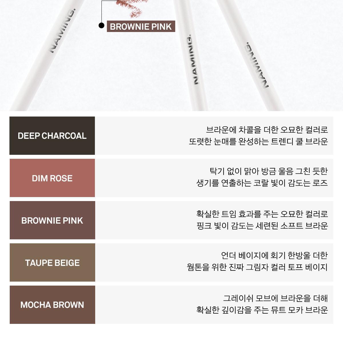 【Pokémon SET 2支眼線筆+送雙色眼影盤】韓國 Naming X CHAEHEE共同研發 NM. Perfectail Eye Designing Pencil Slim Liner 完美立體眼型1mm精細斜角眼下&眼線筆(#01-06) – 6色選擇