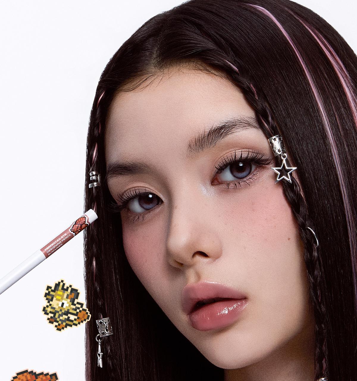 【Pokémon SET 2支眼線筆+送雙色眼影盤】韓國 Naming X CHAEHEE共同研發 NM. Perfectail Eye Designing Pencil Slim Liner 完美立體眼型1mm精細斜角眼下&眼線筆(#01-06) – 6色選擇