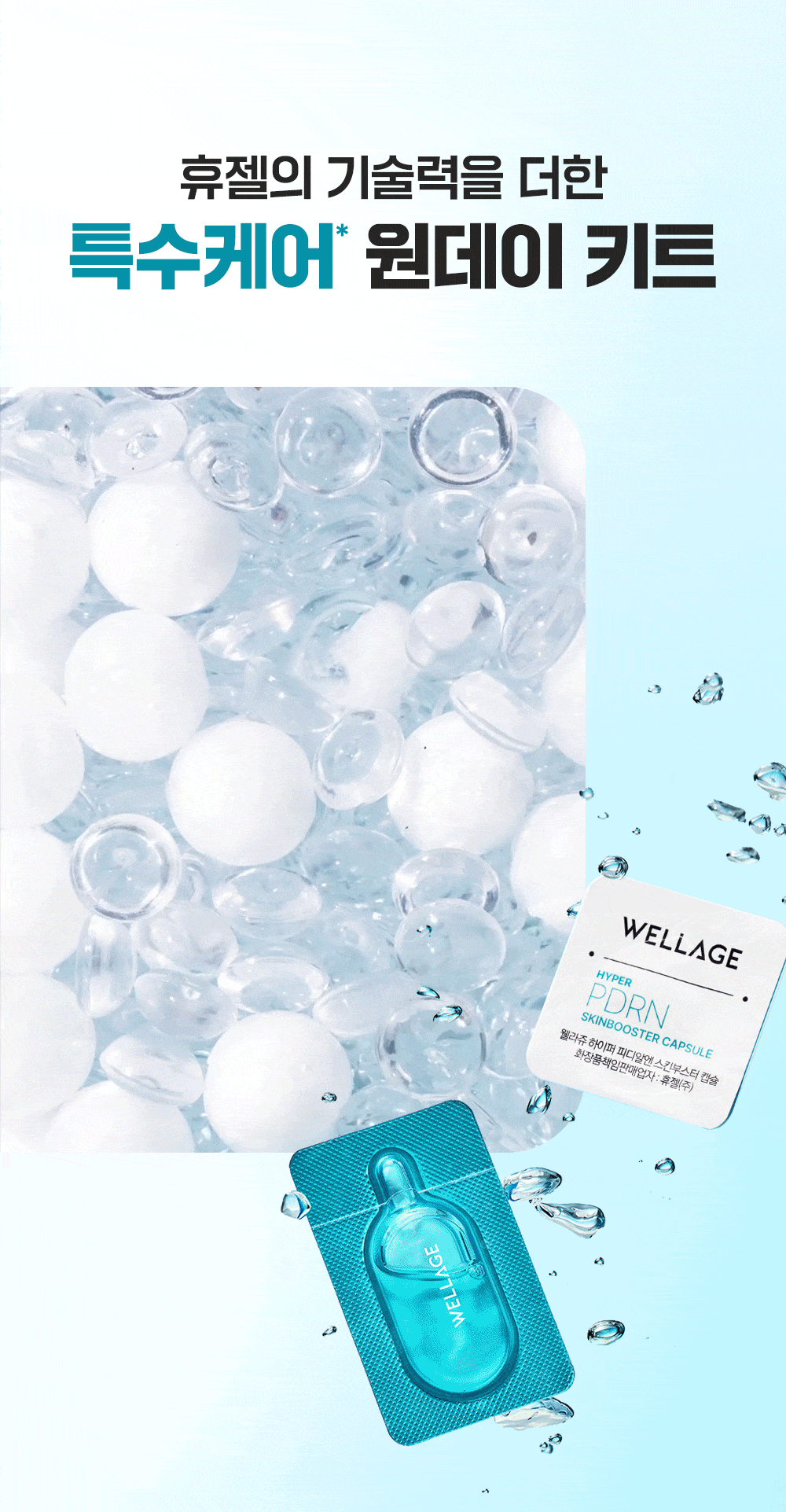 【買5享6!】養成Glass Skin~韓國 Wellage Hyper PDRN One Day Kit 高濃度 10% PDRN 一日活化修復精華膠囊 - 1日用