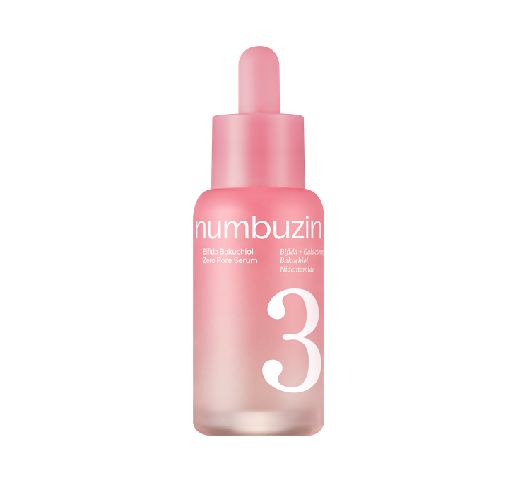 [新升級！] 韓國numbuzin No.3 Bifida Bakuchiol Zero Pore Serum 半乳糖酵母×雙歧桿菌X補骨脂酚平滑凹凸感零毛孔精華 - 30ml