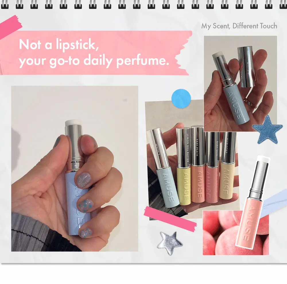韓國 員瑛's Pick~ AMUSE 24/7 Solid Perfume Bar 唇膏狀便攜固體香膏 - 5款選擇