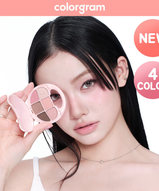 零廢色小廢包造型~韓國 Colorgram Pocket Ring Eye Shadow Palette mini手袋掛環式便攜實用6色眼影盤(#01-06) - 5款色調選擇