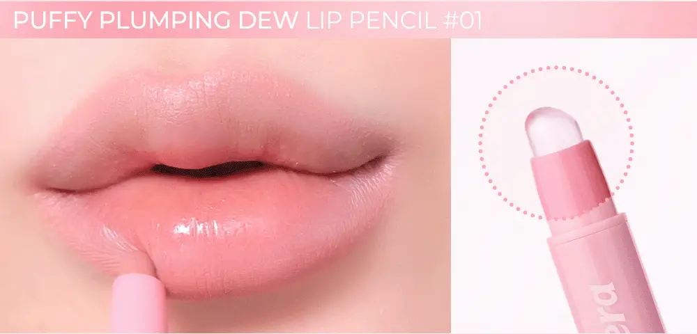 新增霧面版~ 韓國 peripera Puffy Lip Pencil 唇線筆連矽膠果凍唇掃 (Plumpling Dew 微涼豐盈水潤 6色 / Cover 柔霧遮蓋 2色) - 2種質地選擇