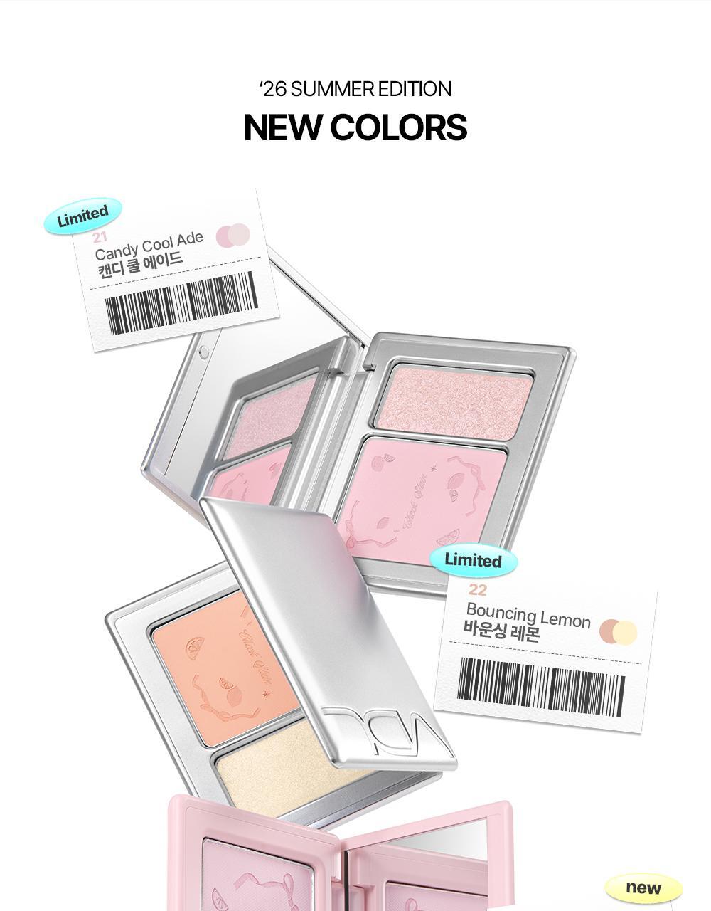 新色!【🍑Olive Young限量SET 】韓國大熱~VDL Cheek Stain Blusher / Blusher Duo VDL 隱沒毛孔胭脂盤/胭脂高光2合1盤+(送雙頭掃 / 粉撲) – 多色選擇