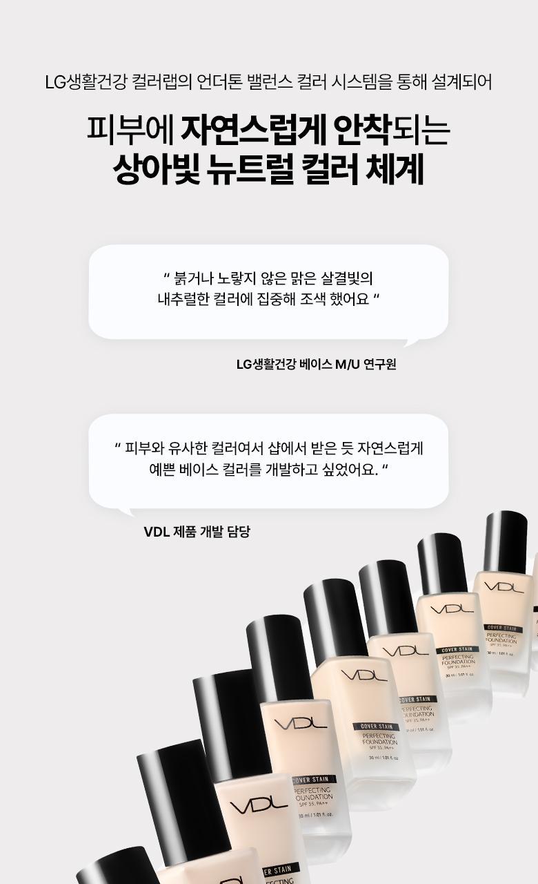 韓國 OY🏆【限量SET送蜜粉+粉撲】VDL Cover Stain Perfecting Foundation (+Powder + Puff) VDL Cover Stain 完美貼膚粉底液SPF 35 PA++限量套裝 - 5種選擇