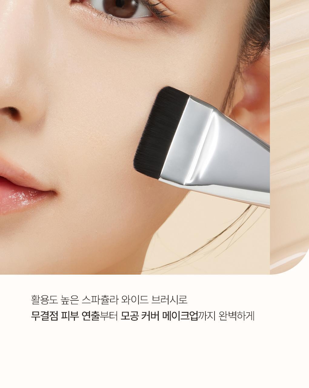 自留推介!【升級版】🏆GlowPick No.1~ 韓國WakeMake Spatula Wide Foundation Brush 刮刀平薄頭底妝粉底掃(M/S/XS) - 3種尺寸選擇
