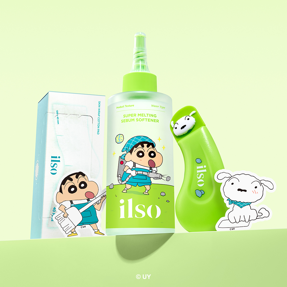 【限量SET 送棉片+黑頭刮刮棒+貼紙】韓國 ILSO X 蠟筆小新 Super Melting Sebum Softener 黑頭粉刺導出液優惠SET 連深清刮刮棒+棉片+貼紙