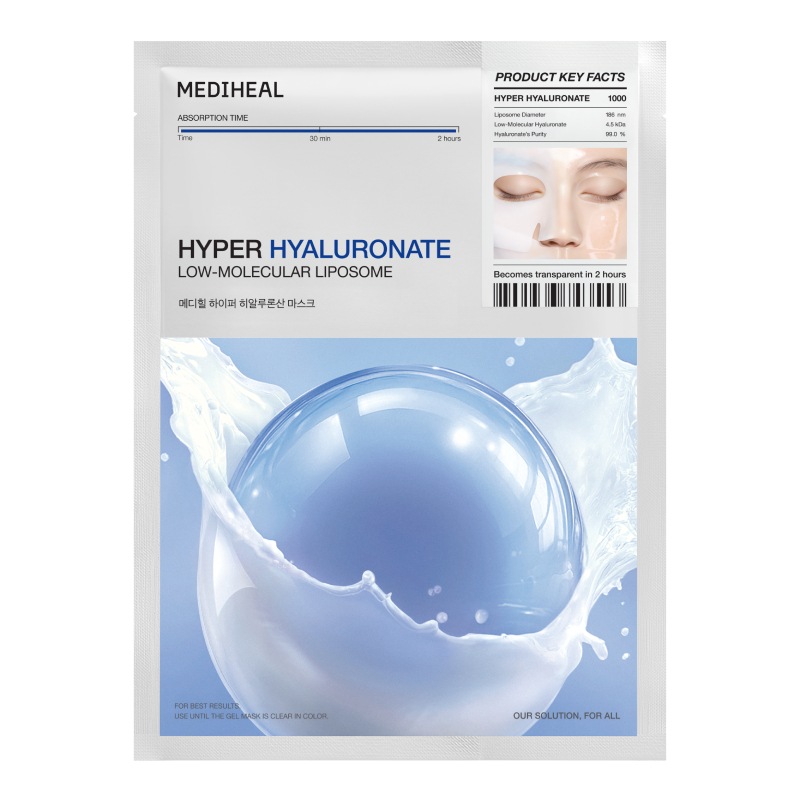 GlowPick🏆 韓國 Mediheal Hyper Hyaluronate Mask 高濃縮99%純透明質酸保濕凝膠果凍面膜4片裝 - 2種選擇 GlowPick🏆 韓國 Mediheal Hyper Hyaluronate Mask 高濃縮99%純透明質酸保濕凝膠果凍面膜4片裝 - 2種選擇
