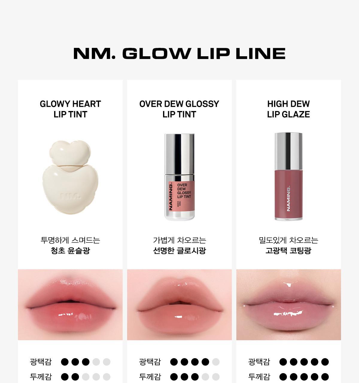 韓國高評! 離3米遠都見到的鏡面感~韓國Naming NM. High Dew Lip Glaze 高光澤鏡面柔和唇蜜- 9色選擇