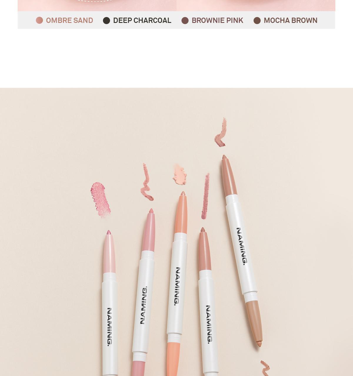 新色入💕太妍同款愛用!韓國Naming NM. Perfectail Eye Designing Pencil Dual Liner 完美立體眼型雙頭眼影臥蠶筆(打底+閃亮) - 5色選擇