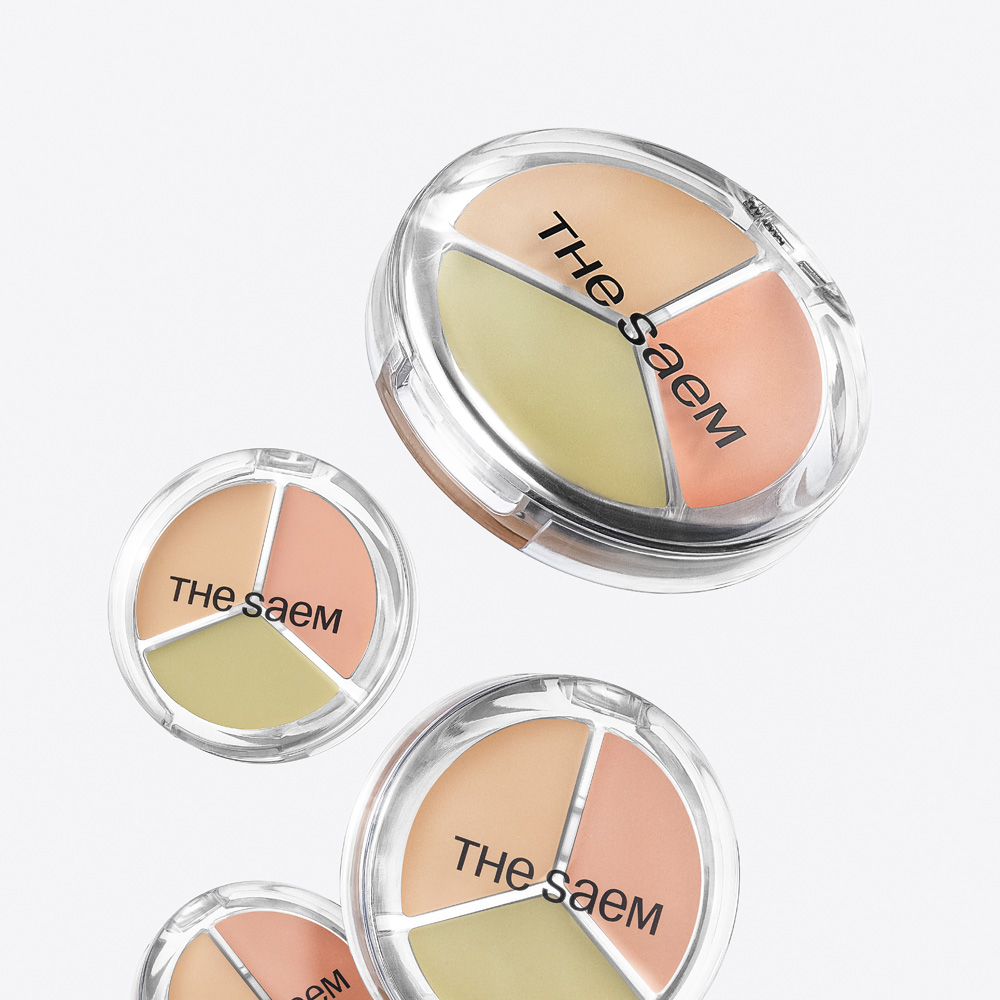 【光澤款】GlowPick🏆~韓國 TheSaem Cover Perfection Triple Pot Concealer Glow 完美色遮瑕X校正X調膚修容盤光澤版 (#01-03) - 3色選擇