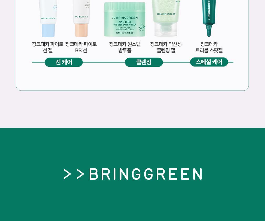 韓國 Bring Green Zinc Teca Blemish Serum Pad 鋅PCA X 積雪草TECA鎮靜淡瑕精華棉片 - 100片裝