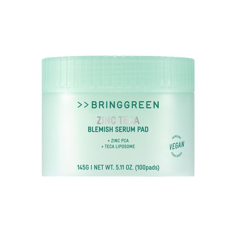 韓國 Bring Green Zinc Teca Blemish Serum Pad 鋅PCA X 積雪草TECA鎮靜淡瑕精華棉片 - 100片裝 韓國 Bring Green Zinc Teca Blemish Serum Pad 鋅PCA X 積雪草TECA鎮靜淡瑕精華棉片 - 100片裝