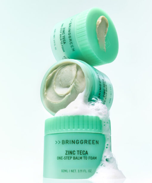 〖膏轉泡泡 卸潔一Take過〗韓國 Bring Green Zinc Teca One-step Balm To Foam 鋅PCA X 積雪草TECA輕柔淨膚一步卸淨潔顏膏 - 92ml