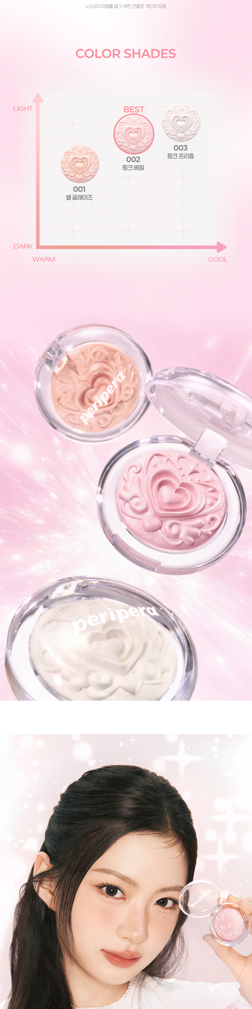 韓國 peripera Moodlike Highlighter 夢幻浮雕打亮 高光(#01-03) - 3色選擇