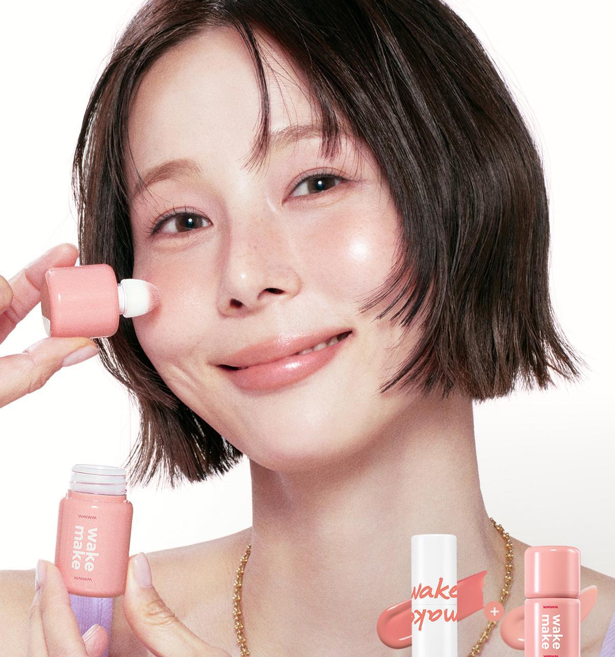 裸調新色入!眼下校正 X 水潤霧面胭脂~ 韓國 Wakemake Shaking Blur Cheek 水潤霧化柔焦搖搖胭脂液(#01-11) - 9色選擇