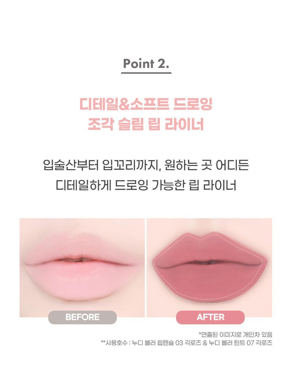 韓國 Colorgram Nude Blur Lip Pencil 自然無痕裸色柔霧唇線筆(#01-10) - 10色選擇