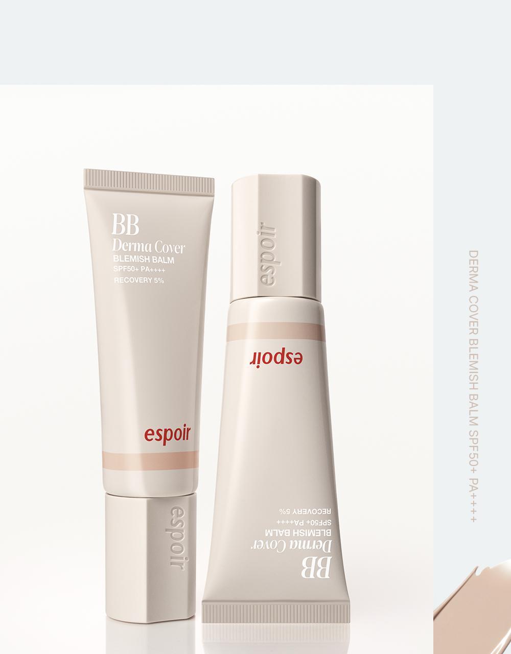 化解🏆 韓國espoir Derma Cover Blemish Balm 專業級修護 X 防UV X 遮瑕 BB霜(#01-03) SPF50+ PA++++ - 3色選擇