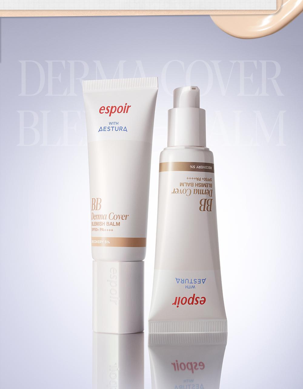 化解🏆 韓國espoir Derma Cover Blemish Balm 專業級修護 X 防UV X 遮瑕 BB霜(#01-03) SPF50+ PA++++ - 3色選擇