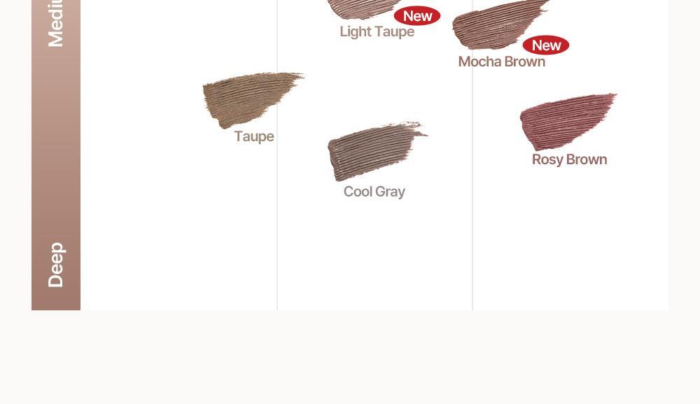 新增mini版 & 漂眉色!GlowPick🏆!韓國 Espoir The Brow Color Fixing Cara 防水染眉膏(#01-10) - 10色選擇