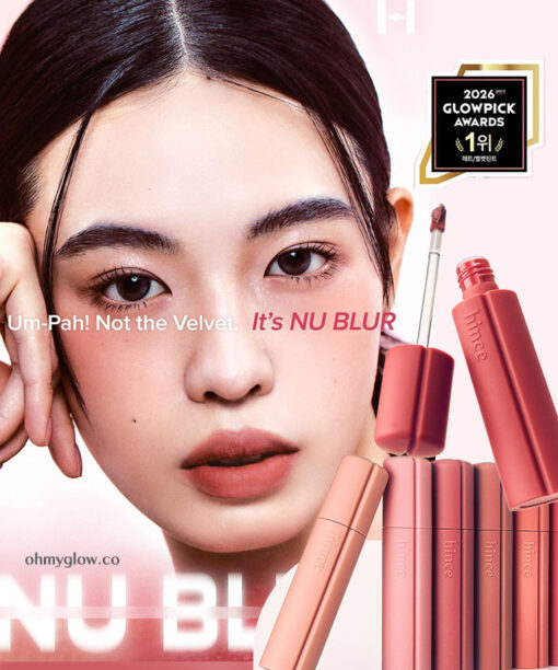 韓國小眾 GlowPick No.1🏆 hince NU BLUR TINT 裸色霧感柔焦唇釉(#01-10) - 10色選擇